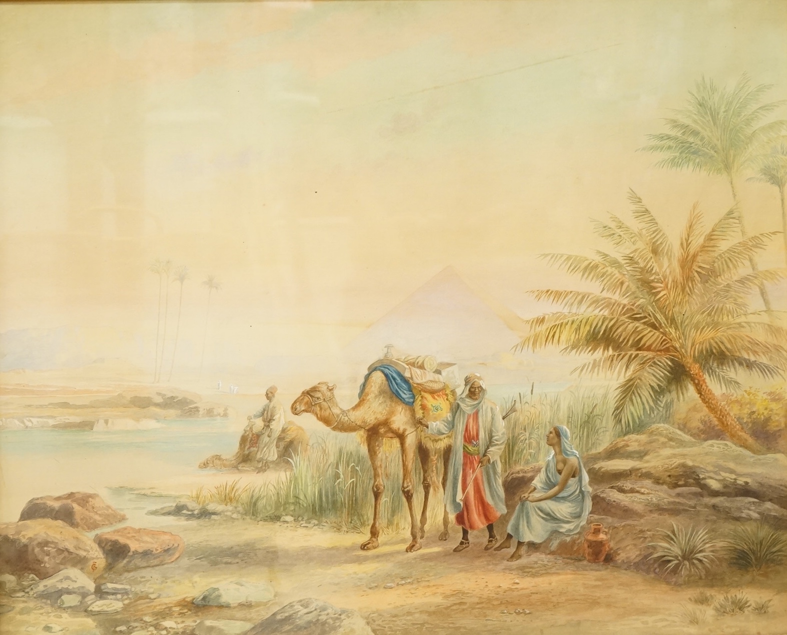 Frederick Goodall (1822-1904), Eastern landscape, monogrammed, Christies HN789, watercolour, 52 x 64cm